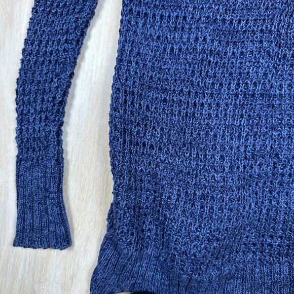 American Eagle Blue Knit Button Front Pockets Long Sleeve Cardigan Sweater XS - Picture 12 of 12